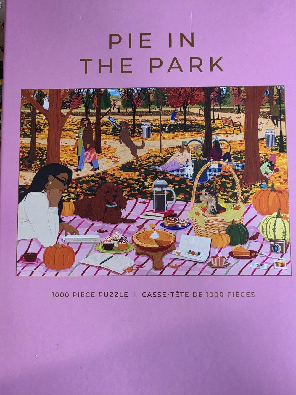 Pie in the Park 1000-Piece Jigsaw Puzzle - Pink